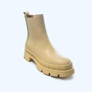 PrettyLittleThing Beige Ankle Boots